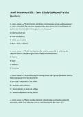 Health Assessment 301 &ndash; Exam 1 Study Guide and Practice Questions