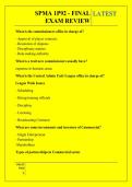 SPMA 1P92 - FINAL  EXAM REVIEW QUESTIONS AND ANSWERS 2026