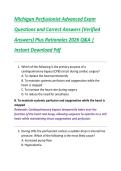 Michigan Perfusionist Advanced Exam  Questions and Correct Answers &lpar;Verified  Answers&rpar; Plus Rationales 2026 Q&A &vert;  Instant Download Pdf 