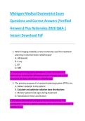 Michigan Medical Dosimetrist Exam  Questions and Correct Answers &lpar;Verified  Answers&rpar; Plus Rationales 2026 Q&A &vert;  Instant Download Pdf  