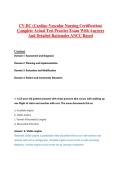 CV-BC &lpar;Cardiac-Vascular Nursing Certification&rpar;  Complete Actual Test Practice Exam With Answers  And Detailed Rationales ANCC Based 