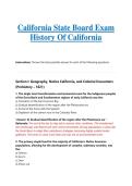 California State Board Exam  History Of California 