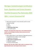 Michigan Cytotechnologist Certification  Exam&comma; Questions and Correct Answers  &lpar;Verified Answers&rpar; Plus Rationales 2026  Q&A &vert; Instant Download Pdf 