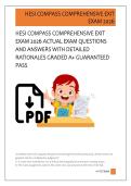 HESI COMPASS COMPREHENSIVE EXIT  EXAM 2026 ACTUAL EXAM QUESTIONS  AND ANSWERS WITH DETAILED  RATIONALES GRADED A&plus; GUARANTEED  PASS 