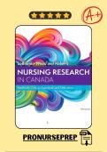 Nursing Research in Canada Methods&comma; Critical Appraisal&comma; and Utilization&comma; 5th Edition &ndash; Test Bank Questions and Answers &vert; Chapters 1&ndash;21 &vert; Evidence-Based Nursing Exam Prep
