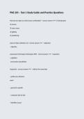 PNE 203 &ndash; Test 1 Study Guide and Practice Questions