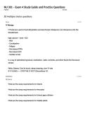 NU 301 &ndash; Exam 4 Study Guide and Practice Questions