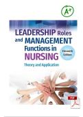 Leadership Roles and Management Functions in Nursing Theory and Application 11th Edition Test Bank Questions and Answers &vert; Chapters 1&ndash;25 &vert; Nursing Exam Prep