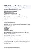 NSG 101 Exam 1 Practice Questions correctly answered newest review