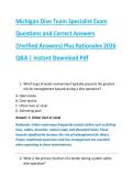 Michigan Dive Team Specialist Exam  Questions and Correct Answers  &lpar;Verified Answers&rpar; Plus Rationales 2026  Q&A &vert; Instant Download Pdf 