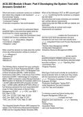 ACQ 202 Module 4 Exam&colon; Part II Developing the System Test with Answers Graded A&plus;