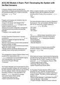 ACQ 202 Module 4 Exam&colon; Part I Developing the System with Verified Answers