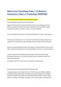 AQA A-Level Psychology Paper 1 16 Markers&vert; Introductory Topics In Psychology &lbrack;VERIFIED&rsqb;