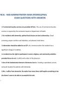 RCAL - NAB ADMINISTRATOR EXAM &lpar;FEDERAL&rpar; FINAL EXAM QUESTIONS WITH ANSWERS