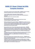 NURS 211 Exam 5 Study Set With Complete Solutions