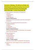 Essentials of Biology&comma; 7th Edition by Mader and  Windelspecht Test Bank Questions And Correct  Answers &lpar;Verified Answers&rpar; Plus Rationales  2025&sol;2026 Q&A &vert; Instant Download Pdf