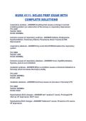 NURS 4111- NCLEX PREP EXAM WITH COMPLETE SOLUTIONS