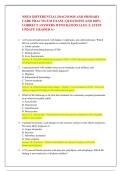  NR511 DIFFERENTIAL DIAGNOSIS AND PRIMARY  CARE PRACTICUM EXAM &vert; QUESTIONS AND 100&percnt;  CORRECT ANSWERS WITH RATIONALES &vert; LATEST  UPDATE GRADED A&plus;