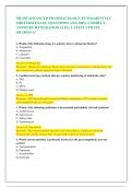 NR-565 ADVANCED PHARMACOLOGY FUNDAMENTALS  MIDTERM EXAM &vert; QUESTIONS AND 100&percnt; CORRECT  ANSWERS WITH RATIONALES &vert; LATEST UPDATE  GRADED A&plus; 