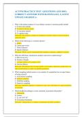  ACVPM PRACTICE TEST &vert; QUESTIONS AND 100&percnt;  CORRECT ANSWERS WITH RATIONALES &vert; LATEST  UPDATE GRADED A&plus; 