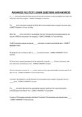 ADVANCED PLCS TEST 3 EXAM QUESTIONS AND ANSWERS
