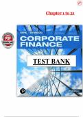 Test Bank for Corporate Finance 6th Edition&comma; 2024 by Berk & DeMarzo&period;&vert;All chapters 1-31 covered&comma;Latest Update Complete test guide&period;&vert;Graded A&plus;