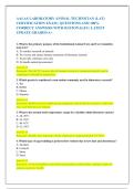 AALAS LABORATORY ANIMAL TECHNICIAN &lpar;LAT&rpar;  CERTIFICATION EXAM &vert; QUESTIONS AND 100&percnt;  CORRECT ANSWERS WITH RATIONALES &vert; LATEST  UPDATE GRADED A&plus; 
