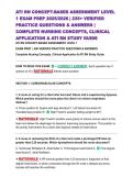 ATI RN CONCEPT-BASED ASSESSMENT LEVEL 1 EXAM PREP 2026 &vert; 400&plus; VERIFIED PRACTICE QUESTIONS & ANSWERS &vert; COMPLETE NURSING CONCEPTS&comma; CLINICAL APPLICATION & ATI RN STUDY GUIDE