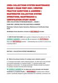 CWEA COLLECTIONS SYSTEM MAINTENANCE GRADE 3 EXAM PREP 2026 &vert; VERIFIED PRACTICE QUESTIONS & ANSWERS &vert; WASTEWATER COLLECTION SYSTEM OPERATIONS&comma; MAINTENANCE & CERTIFICATION STUDY GUIDE