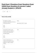 Peds Exam 2 Questions Exam Questions Exam &lpar;2026&rpar; Exam Questions & Answers &vert; Latest Already Graded A&plus; UPDATE