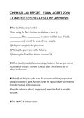 CHEM 121 LAB REPORT 1 EXAM SCRIPT 2026 COMPLETE TESTED QUESTIONS ANSWERS