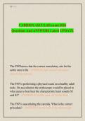 CARDIOVASCULAR exam 2026  Questions And ANSWERS Latest UPDATE