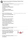 Portage Learning Anatomy & Physiology II&colon; Module 6 Exam Most Recent exam COMPLETE &lpar;2026&rpar; EXAM Questions and Answers &lpar;Verified Answers