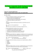 Test bank For Community Health Nursing in Canada 3rd Edition by Marcia Stanhope&comma; Jeanette Lancaster&comma; Sonya L&period; Jakubec 9781771720182 Chapter 1-18 Complete Guide&period;