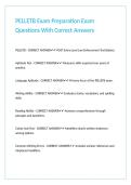 PELLETB Exam Preparation Exam Questions With Correct Answers