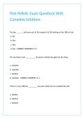 Post Pelletb Exam Questions With Complete Solutions&period;