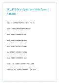 PELLETB Exam Questions With Correct Answers