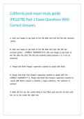 California post exam study guide &lpar;PELLETB&rpar; Part 1 Exam Questions With Correct Answers