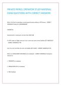 PRIVATE PATROL OPERATOR STUDY MATERIAL EXAM QUESTIONS WITH CORRECT ANSWERS