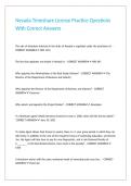 Nevada Timeshare License Practice Questions With Correct Answers