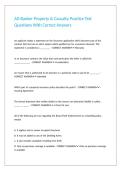 AD Banker Property & Casualty Practice Test Questions With Correct Answers
