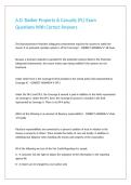 A&period;D&period; Banker Property & Casualty &lpar;FL&rpar; Exam Questions With Correct Answers 