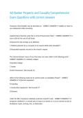 AD Banker Property and Casualty Comprehensive Exam Questions with correct answers