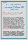 PALS Precourse Self-Assessment Test Exam 2026 &vert; Verified Questions & Answers &vert; Pediatric Advanced Life Support Study Guide