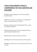 CHEM 210 BIOCHEMISTRY MODULE 5 COMPREHENSIVE TEST 2026 QUESTIONS AND SOLUTIONS