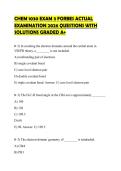 CHEM 1030 EXAM 3 FORBES ACTUAL EXAMINATION 2026 QUESTIONS WITH SOLUTIONS GRADED A&plus;