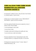 CHEM 1030 EXAM THREE FORBES BOARD EXAMINATION 2026 QUESTIONS SOLUTIONS GRADED A&plus;