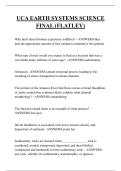 UCA EARTH SYSTEMS SCIENCE  FINAL &lpar;FLATLEY&rpar;  QUESTIONS AND ANSWERS 2026