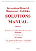 Solutions Manual &ndash; International Financial Management&comma; 14th Edition &ndash; Jeff Madura &ndash; ISBN 9780357130544 &lpar;Chapters 1&ndash;21&rpar;