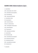 NURB 3040 Abbreviations Quiz Questions and Answers